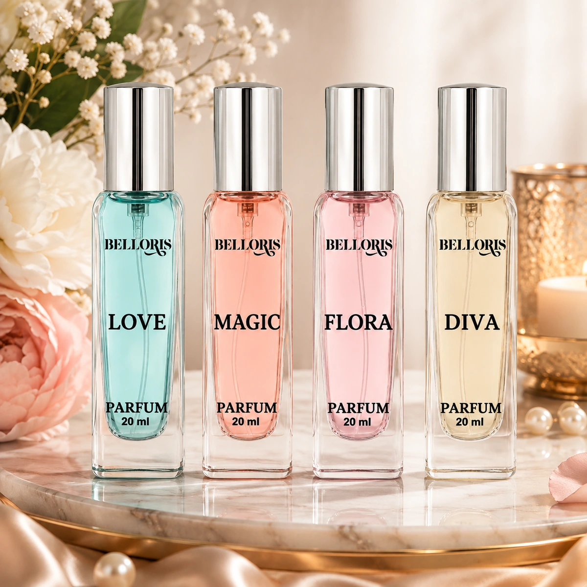 Belloris Parfum Combo — 4 × 20 ml